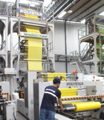 ABA co-extrusion machine with recycled material in Ecuador